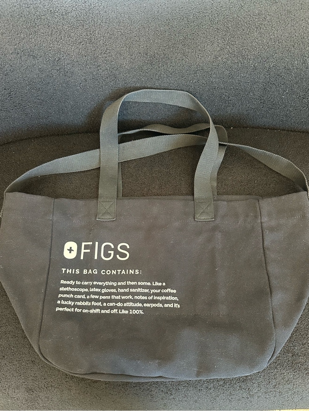 Figs Black Canvas Tote